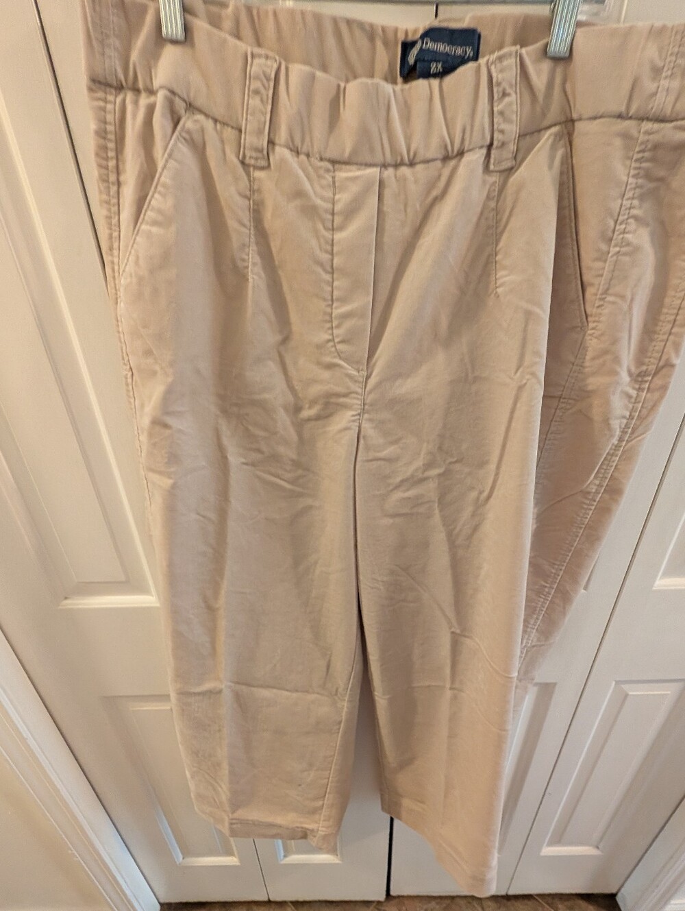 Talbots Women's Winter White Corduroy Trousers Size 18WP